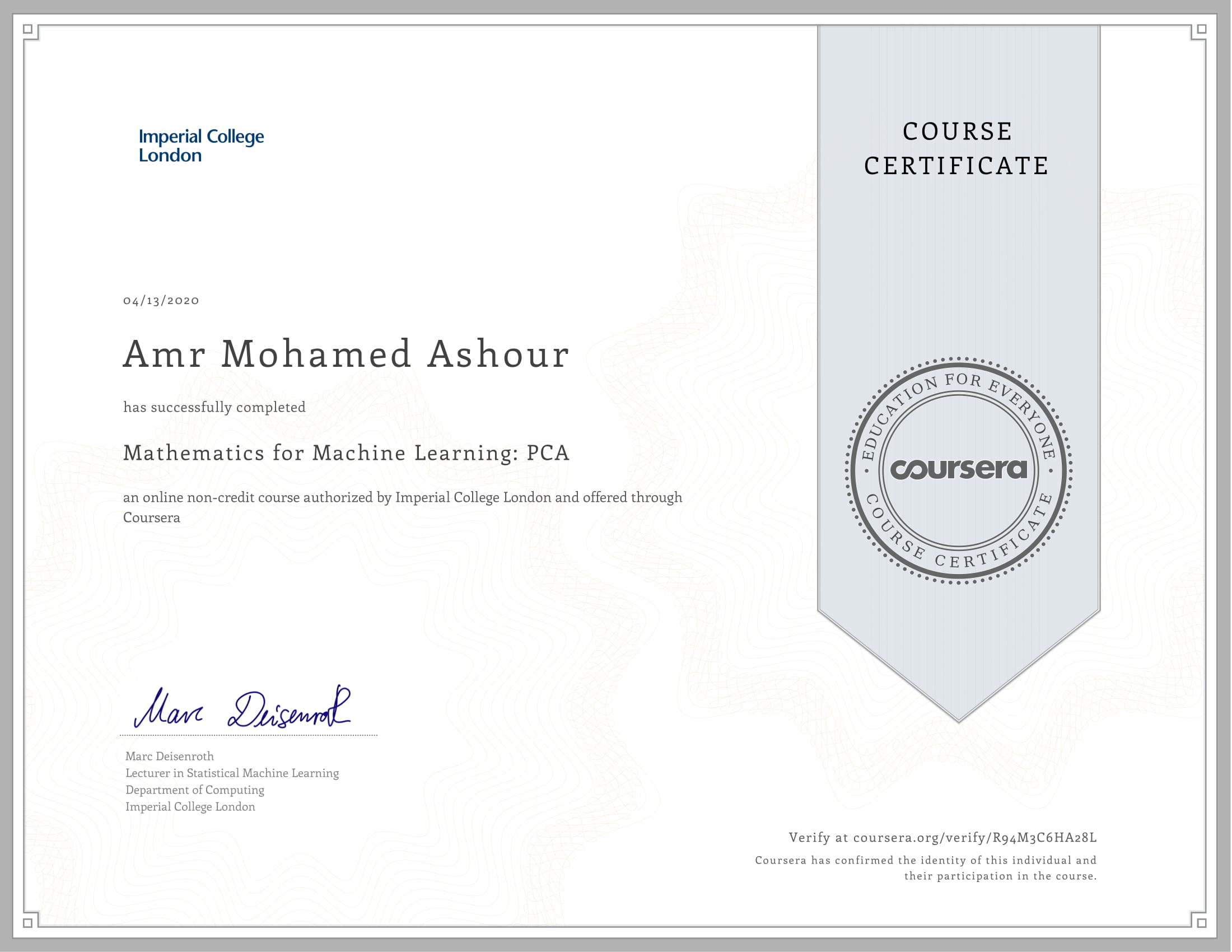 certificates
