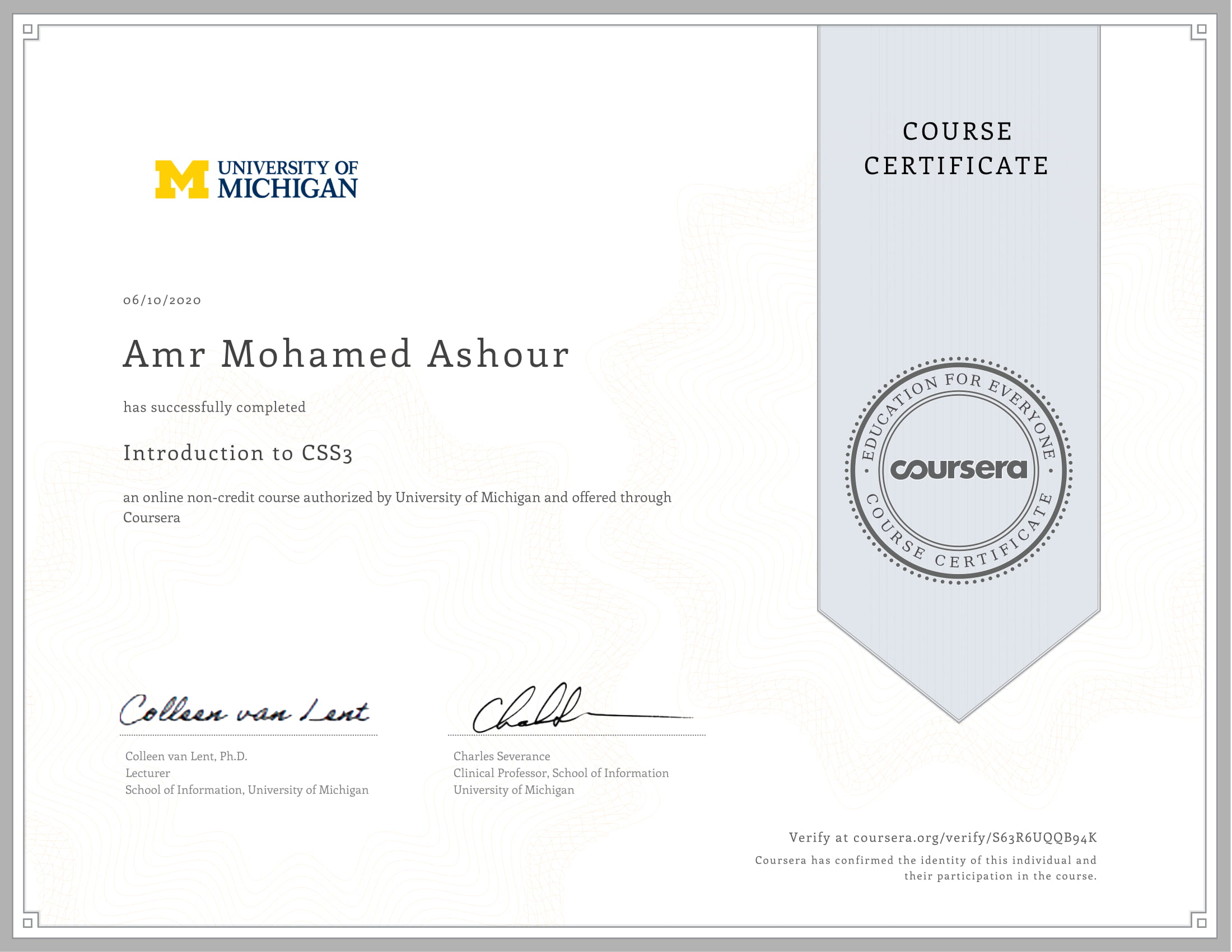 certificates